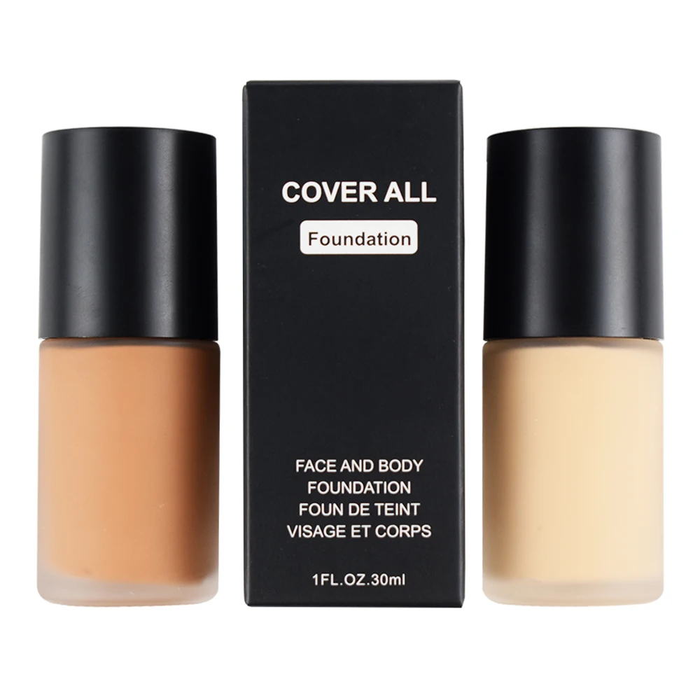 

Flower packaging foundation waterproof vendor vegan custom liquid, 9 colors foundation