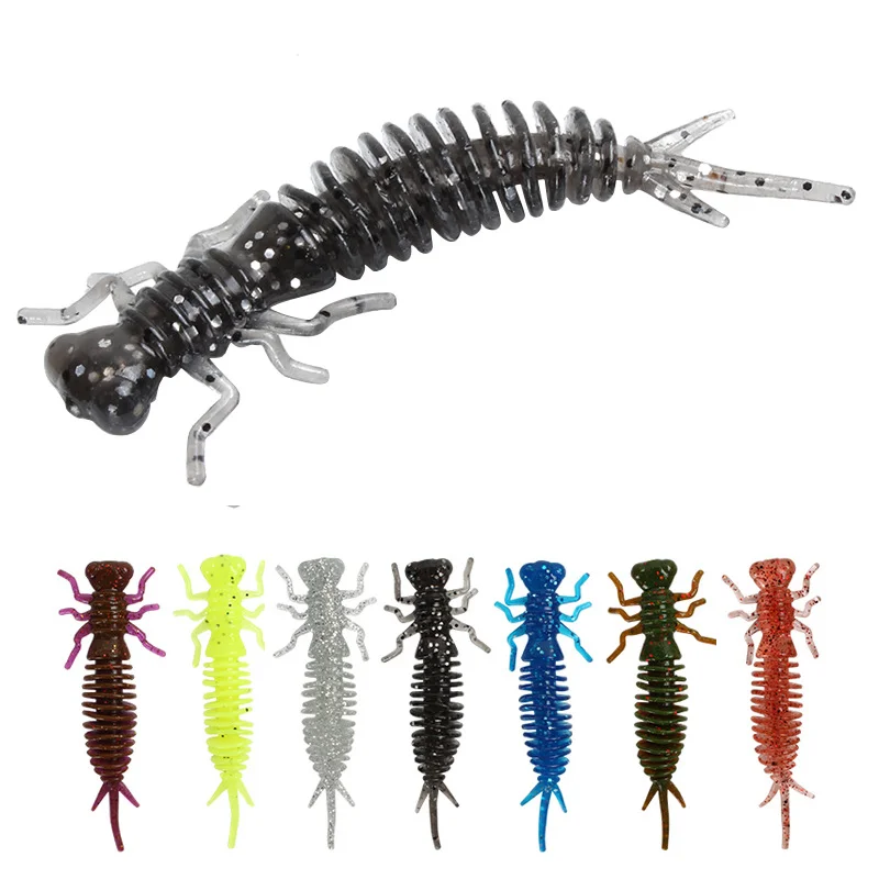 

Lowest Price Sale Soft Insect Bait 5.5cm 7.5cm 10cm Fishing Insect Lure, 18 colors