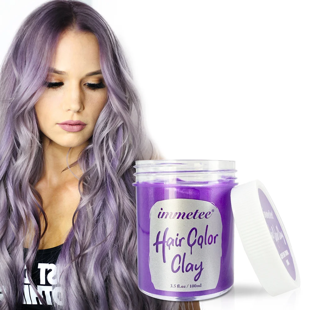 

High quality natural organic hair dye color clay fashion hair dye wax temporary strong holding hair color clay