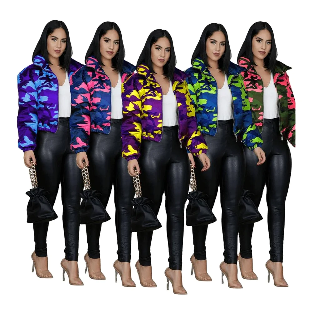 

Hot selling 2020 camouflage winter coats for ladies women clothing