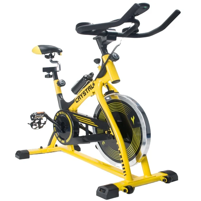 

SJ-3373 Home Exercise Spin Bike Fitness Equipment Electric Bicycle Spinning Bike for Sports, Yellow&sliver,customized