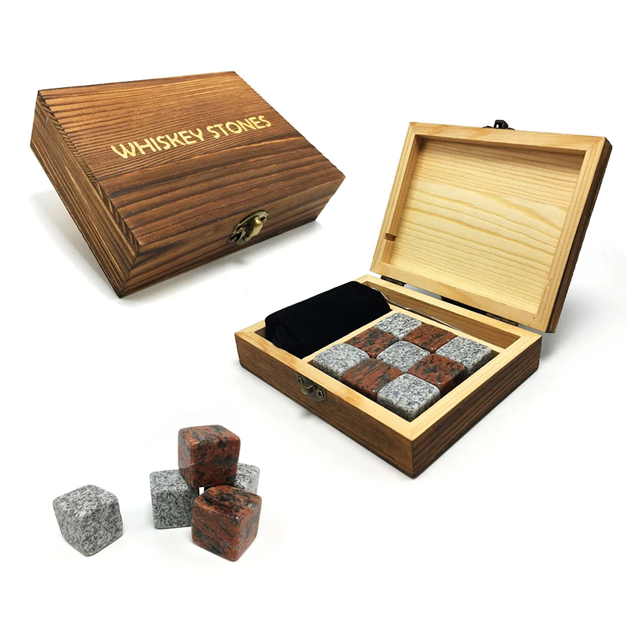 

whiskey Granite Ice Cubes whisky cube stone logo and wiskey stones set for dad, Color