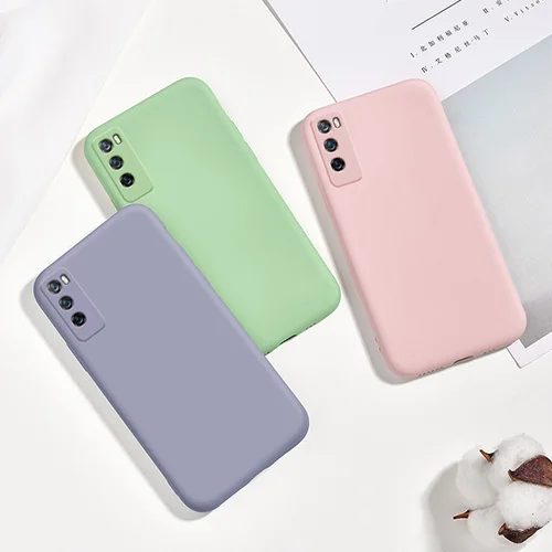 

Soft liquid silicone for vivo v20 se case tpu waterproof phone case for vivo y20 back cover, 7 colors