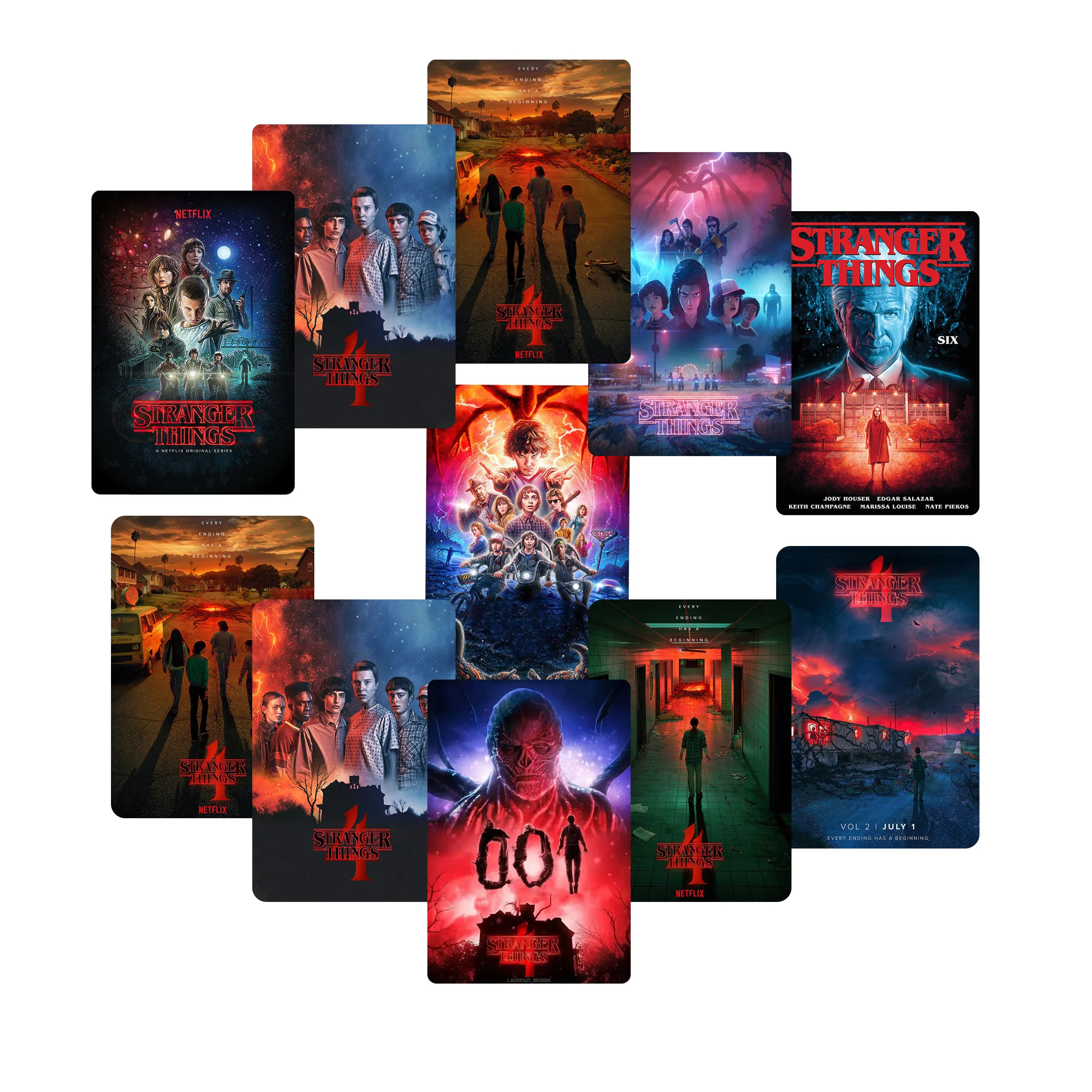 

Stranger Things Metal Poster Funny Tin Sign Custom 8"x12" Movie Metal Sign Classic Living Room Home Wall Decor Art Plate