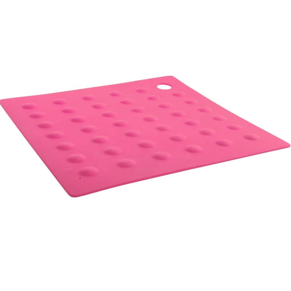 

Silicone Trivet Place Mats Non Slip Heat Resistant Kitchen Dinner Table Mat, Customized color