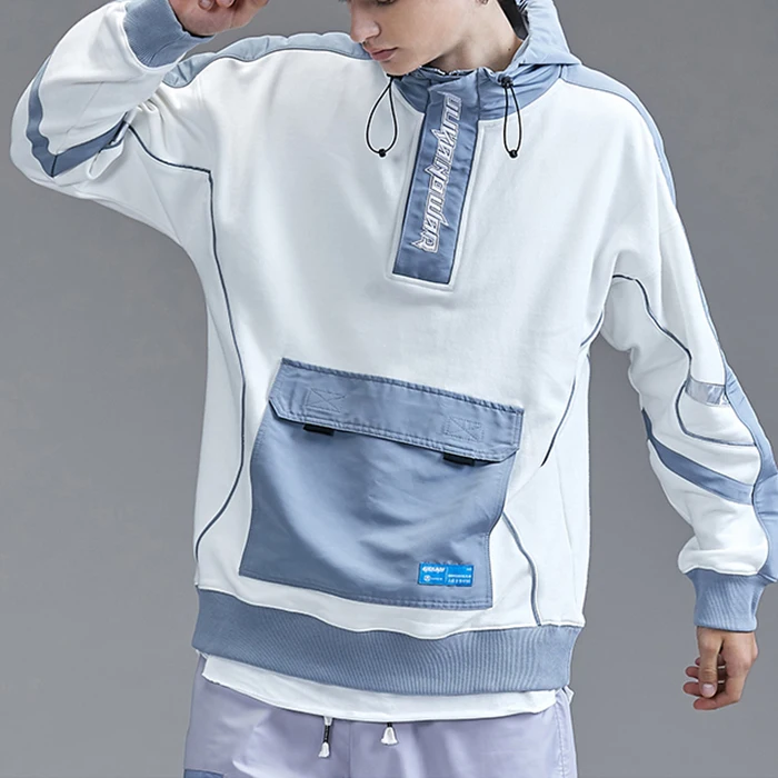 High quality sweatshirt custom streetwear zip up  fashion men's hoodie