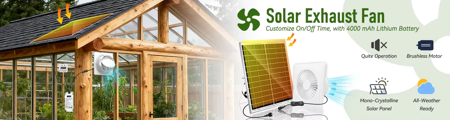Axial Flow Exhaust Fan, Brushless, Solar, 12V - detail 6