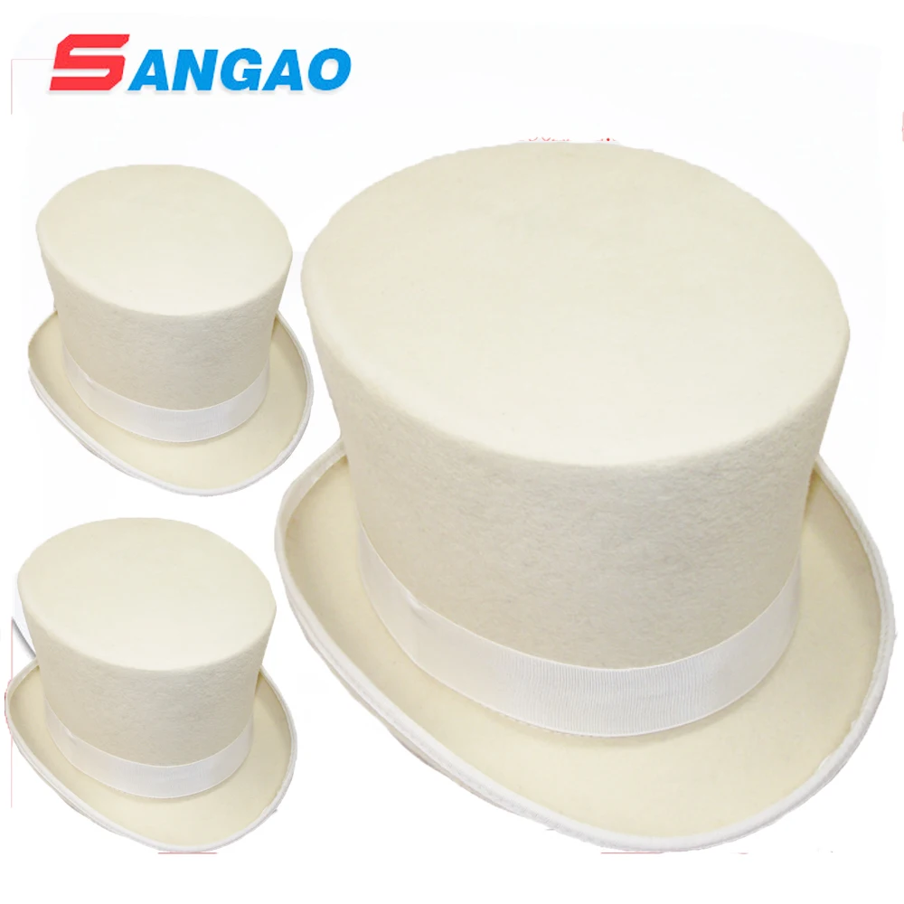 

wholesale felt magic top hat, White