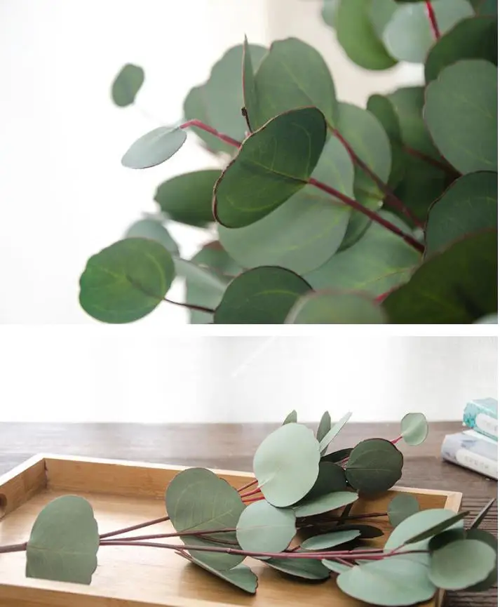 工厂直接模拟花束批发圆叶桉树家居装饰射击道具