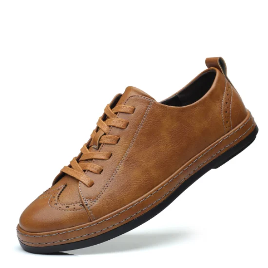 

up-1142J Vintage Men's Shoes 47 Large size PU Leather Sport Running Shoes