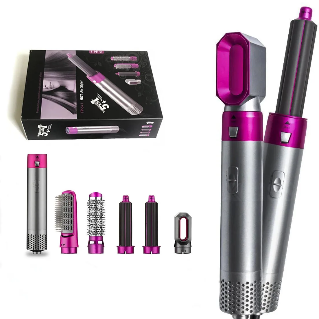 

Hot Sale 5 in 1 Step Hair Dryer Hot Air Brush Professional Hair Straightener Curler Styling Tool