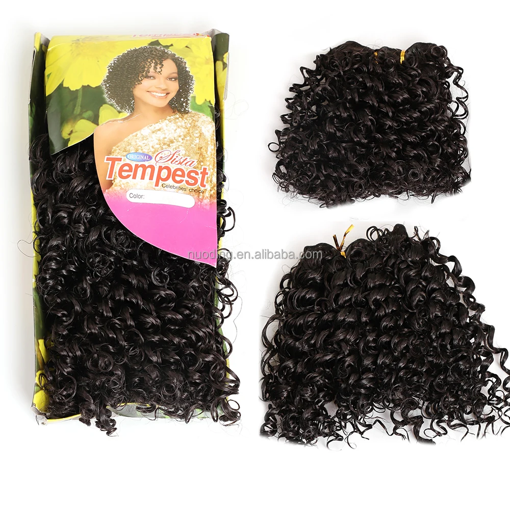 

Tempest wholesale heat resistant 8-10inch perruque afro bob himan short jerry kinky curly bob synthetic weave hair weaves, 2black/133dark cofee/630coffee, can be customized