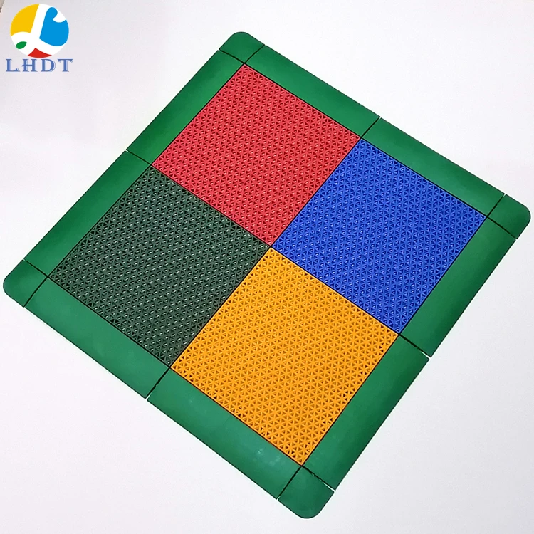 

Interlocking Basketball Court Assembly Sport Tiles and Mat Color Supplier Suspended Pp Plastic Flooring for Outdoor LHDT-2502