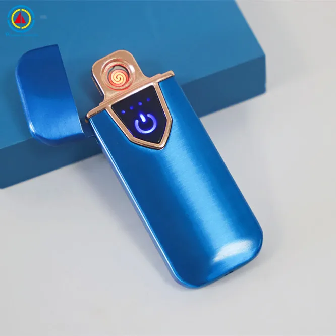 

Cigarette Usb Arc Lighter Gift Box Windproof Touch Electric Lighter Rechargeable Lighter Custom Logo Outdoor Western OEM Sea Air