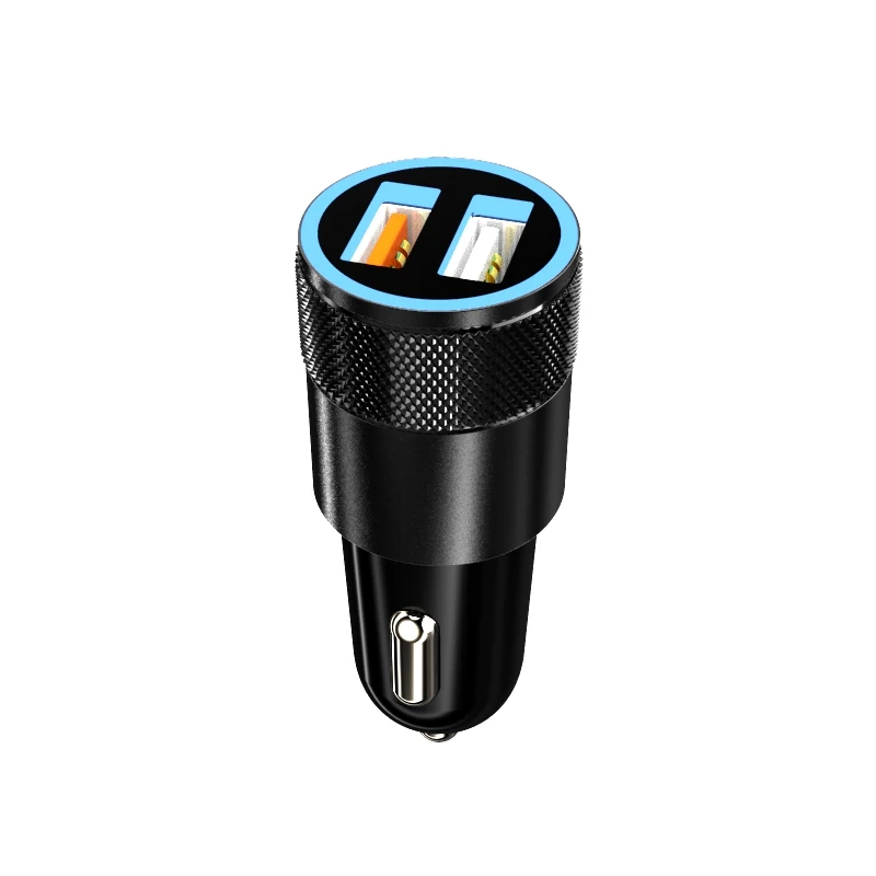 

Chinese Unique And Low Price Mobile Phone Use DC 5V 2.4A QC3.0 Dual Port Usb Rohs Car Charger, White-gold,white-silver,white-blue,white-red,white-pink etc