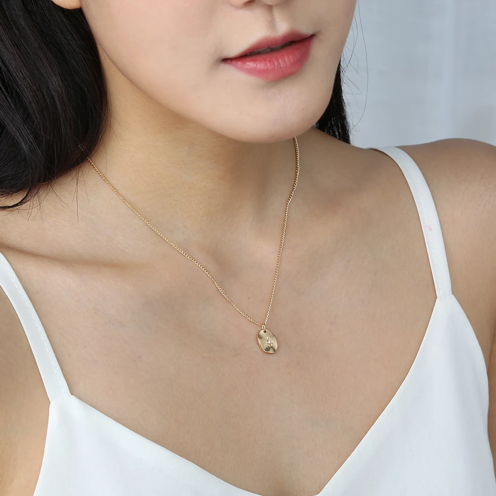 

New Design Personality Irregular Star Small Diamond Pendant Woman Necklace Jewelry
