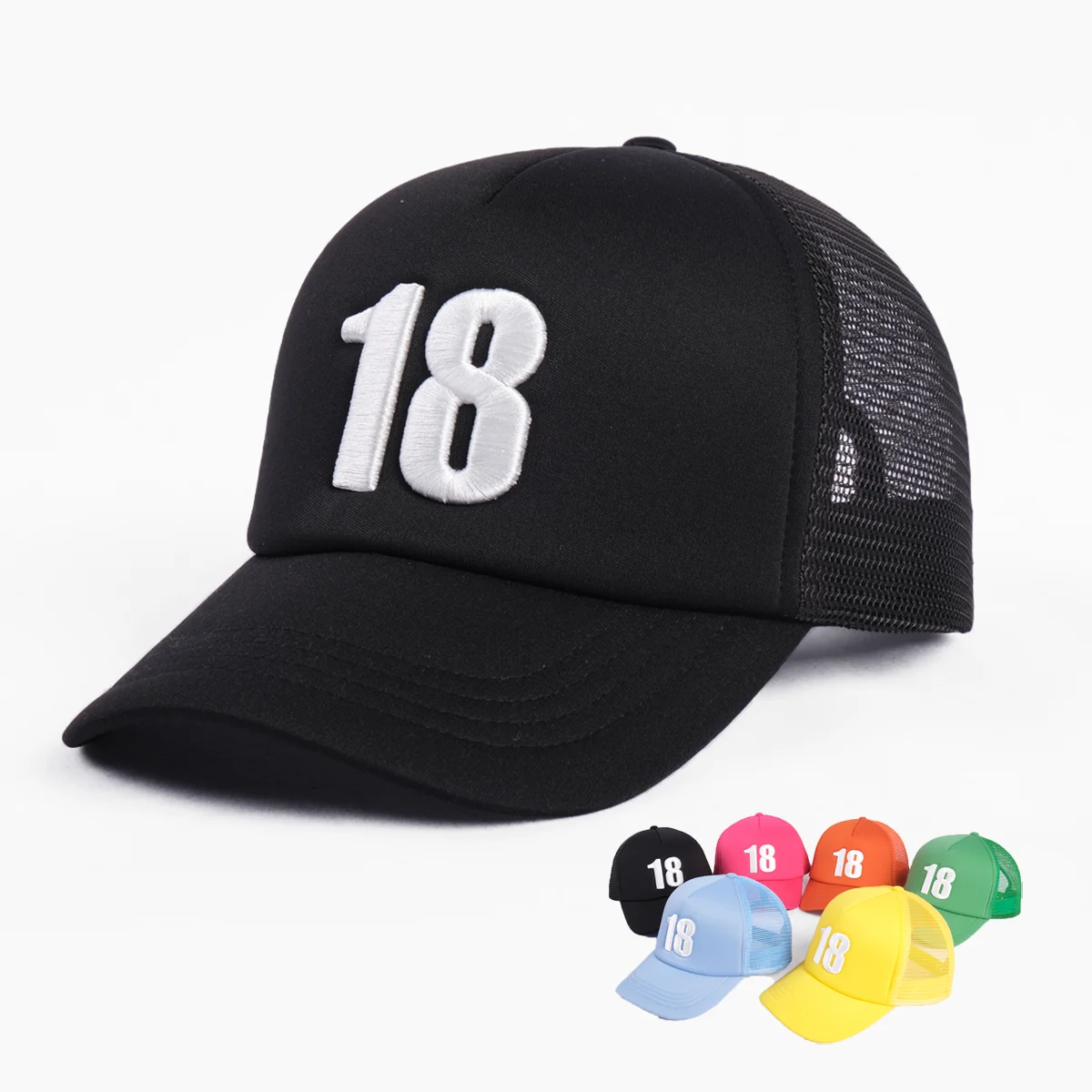 

New style black custom trucker hat embroidery foam foam mesh trucker hat gorras baseball cap