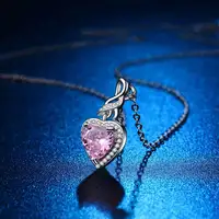 

CAOSHI Fashionable Jewelry Necklace Women Lacies Heart Pendant Necklace Wedding Engagement Chain Necklace