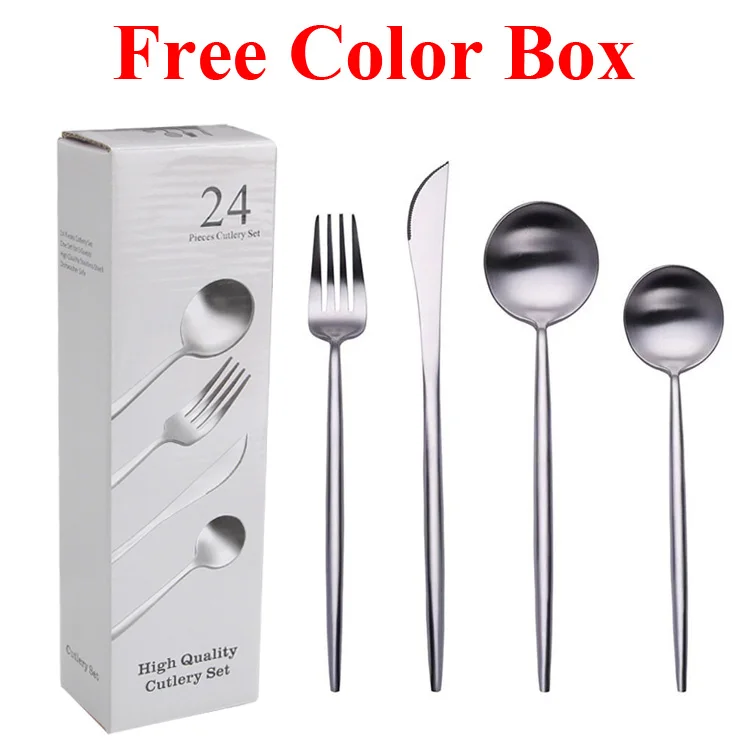 

top sellers 2021 for amazon knife spoon fork set gold cutlery 24pcs stainless steel flatware sets cutery set
