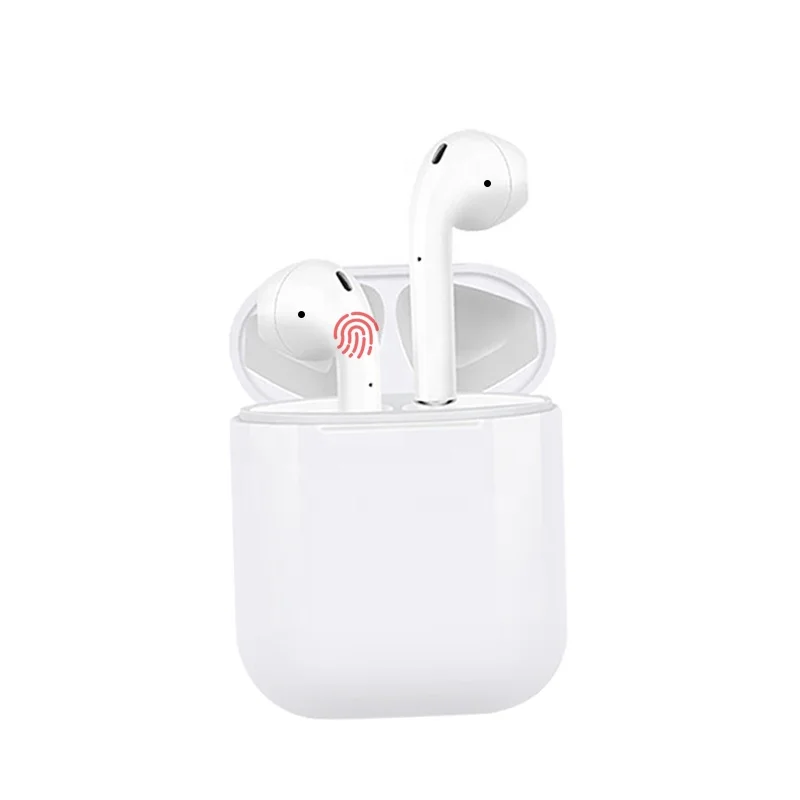 

Hot Selling I12 Magnetic Cover Wireless Earbuds Tws With Pop-up window, White