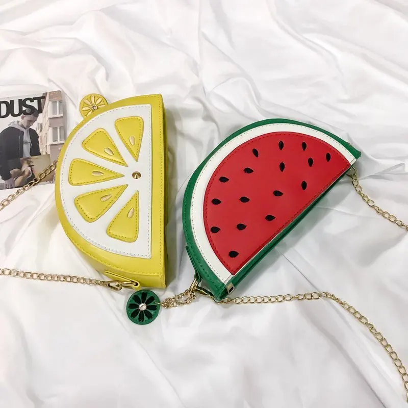 

Lemon Watermelon Purse Fruit Cute Kids Designer Bags Teenager Girls Trendy Crossbody Bag 2021, 2 colors