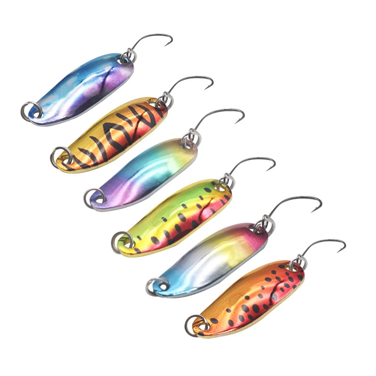 

New Arrivals 2.5g-5.5g Spoons Lures Copper Spinners Fishing Spoon Lures For Trout Pike Bass