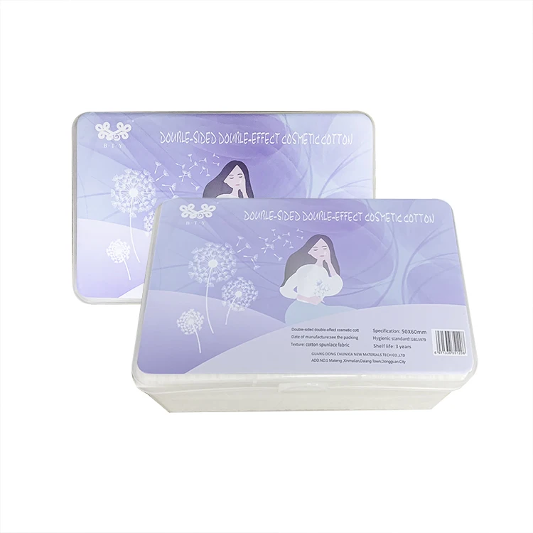 

Chinese Products Wholesale Makeup Remover Square Cotton Wool Pads in Box, Pure white
