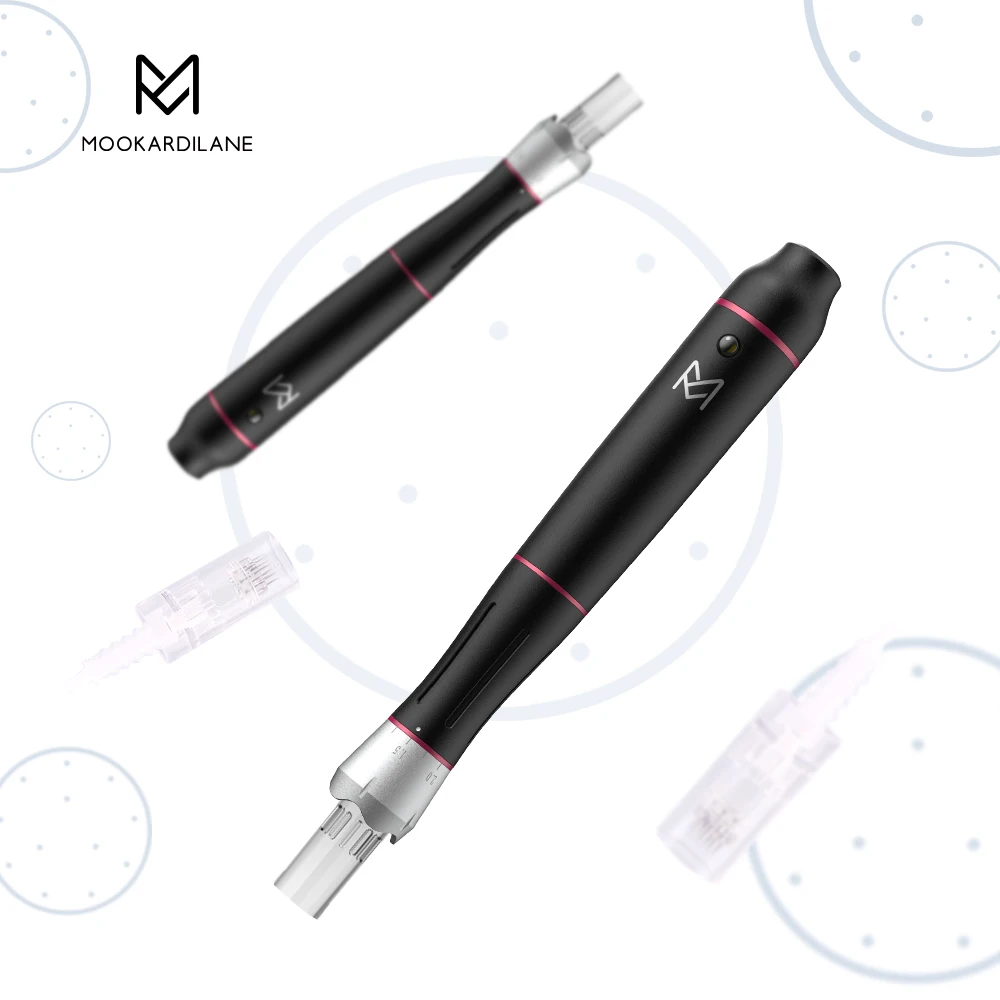 

Unique Design Microneedling Derma Pen Professional Wireless Adjustable Micro needle Electric DermaPen, Black or pink