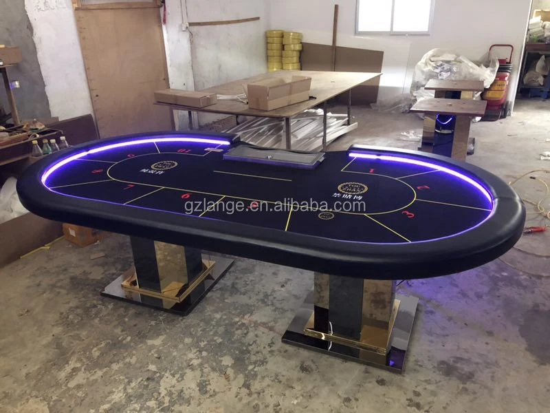 New Design Casino Games Texas Poker Table With 304 Stainless Pedestal