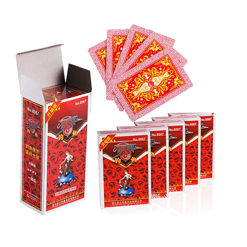 

China Supplier Delicate touch clear text pattern playing cards 55 sheets poker