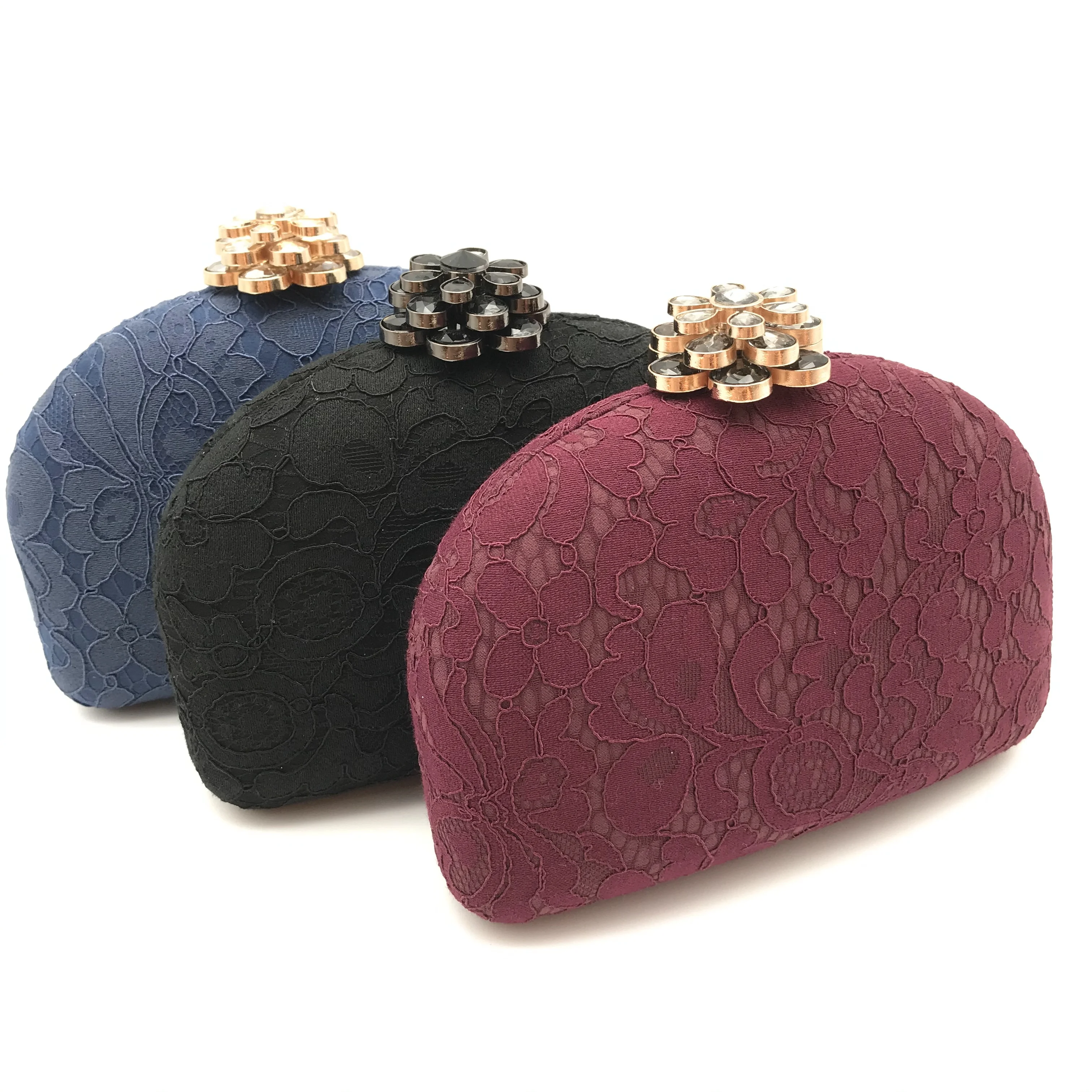 

special flower lock evening bags lace ladies party bags wedding elegant clutch bags, Customized