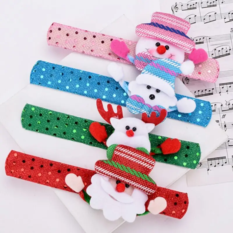 

2020 Good LED Snowman Christmas Kids Gifts Santa Claus Party Wristband Holiday Led/Glow Bracelet Christmas New Year Decoration