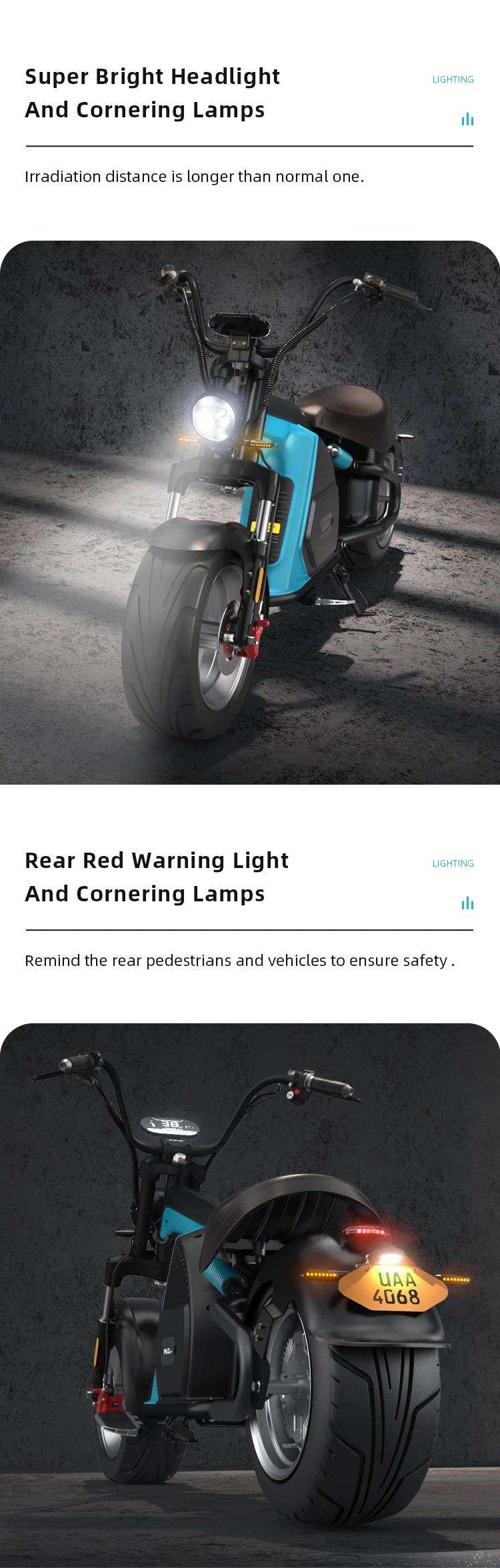 citycoco 3000w 2000w EEC COC 60V 30AH electric scooter citycoco