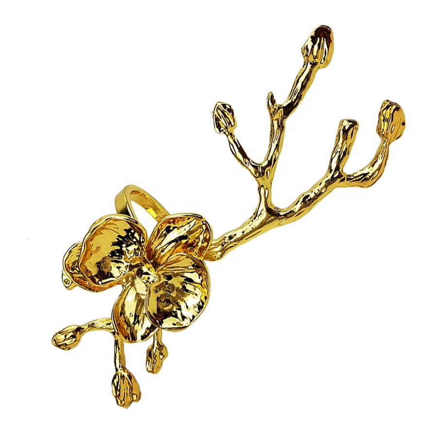 

2019 fashion gold wintersweet napkin rings for wedding and events