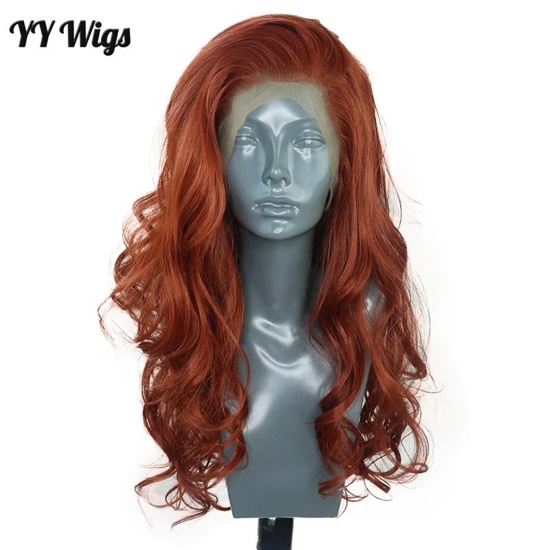 

Japanese Best Synthetic Wig Futura Fiber 13x6 Lace Front #350 Copper Red for Women