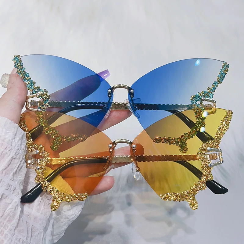 

LBAshades 18665 hot style frameless sunglasses rimless diamond hip-hop fashion female sunglasses