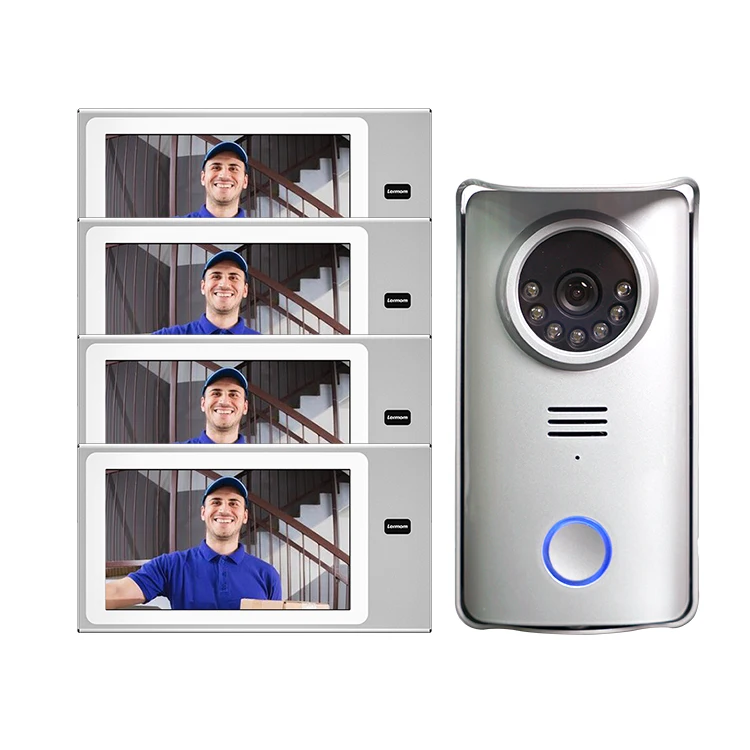 
Lermom Door Access Control 7'Inch Wired Video Door Phone System Visual Video Intercom Doorbell Camera Kit Support Unlock  (1600141101236)