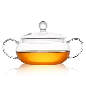 Image of Heat resistant transparent glass cooking pot toughened bowl for microwave oven