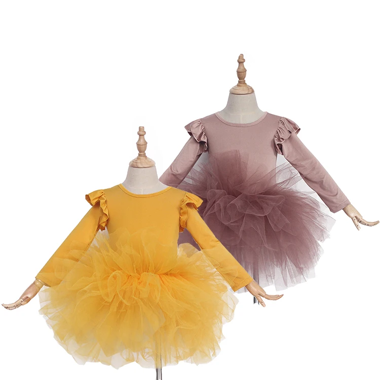 

New design RTS winter pink princess kids party dresses birthday, As picture showed