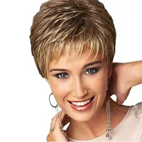 

Wholesale Short Bob human hair wigs for black white women european wig gold and brown gradient color hot sell