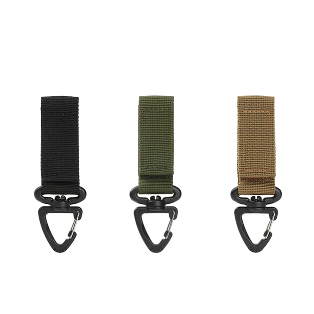 

Tactical Backpack Triangle Carabiner Nylon Key Hook Webbing Hanging Molle Waist Belt Buckle