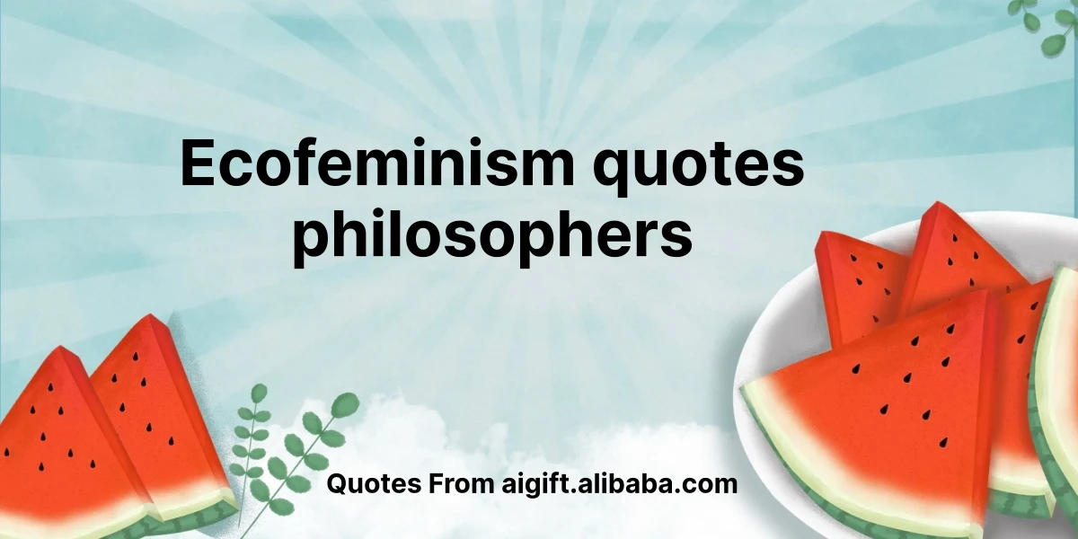 ecofeminism quotes philosophers