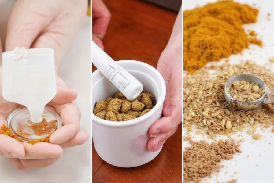 Manual grinder with freshly ground Spice I