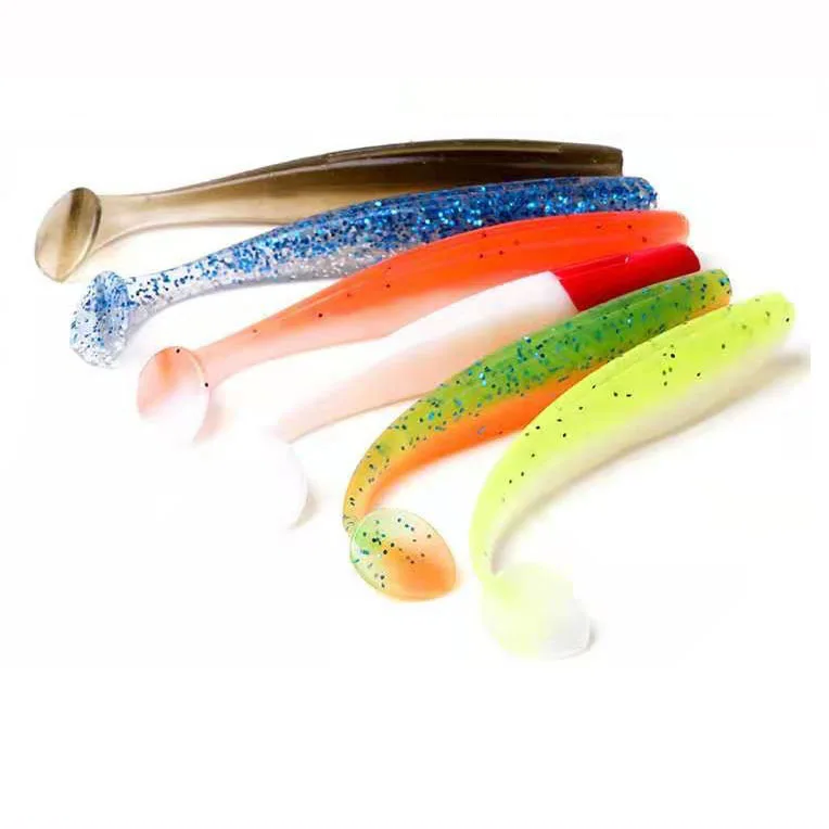 

Artificial worm T tail shad lure 6cm 1.5g 50pcs/box fishing lure swim plastics soft baits, 14colors