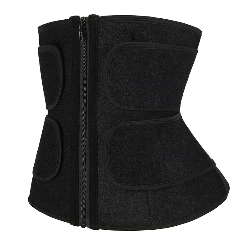 

ATBUTY Plus Size Underwear Corset Waist Trainer Long Torso With Hooks And Zipper, Black