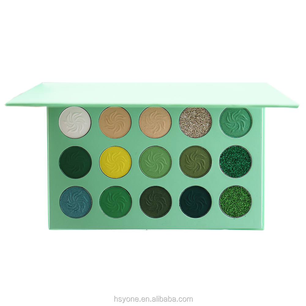 

Quick print logo 15 colors glitter eyeshadow palette eyesahdow vegan customized cosmetics