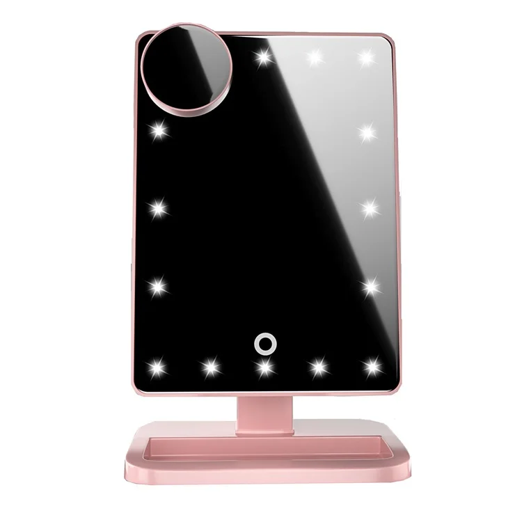 

2021 New Folding 20 Led Dimmable Lights Smart Mirror With Blue tooth