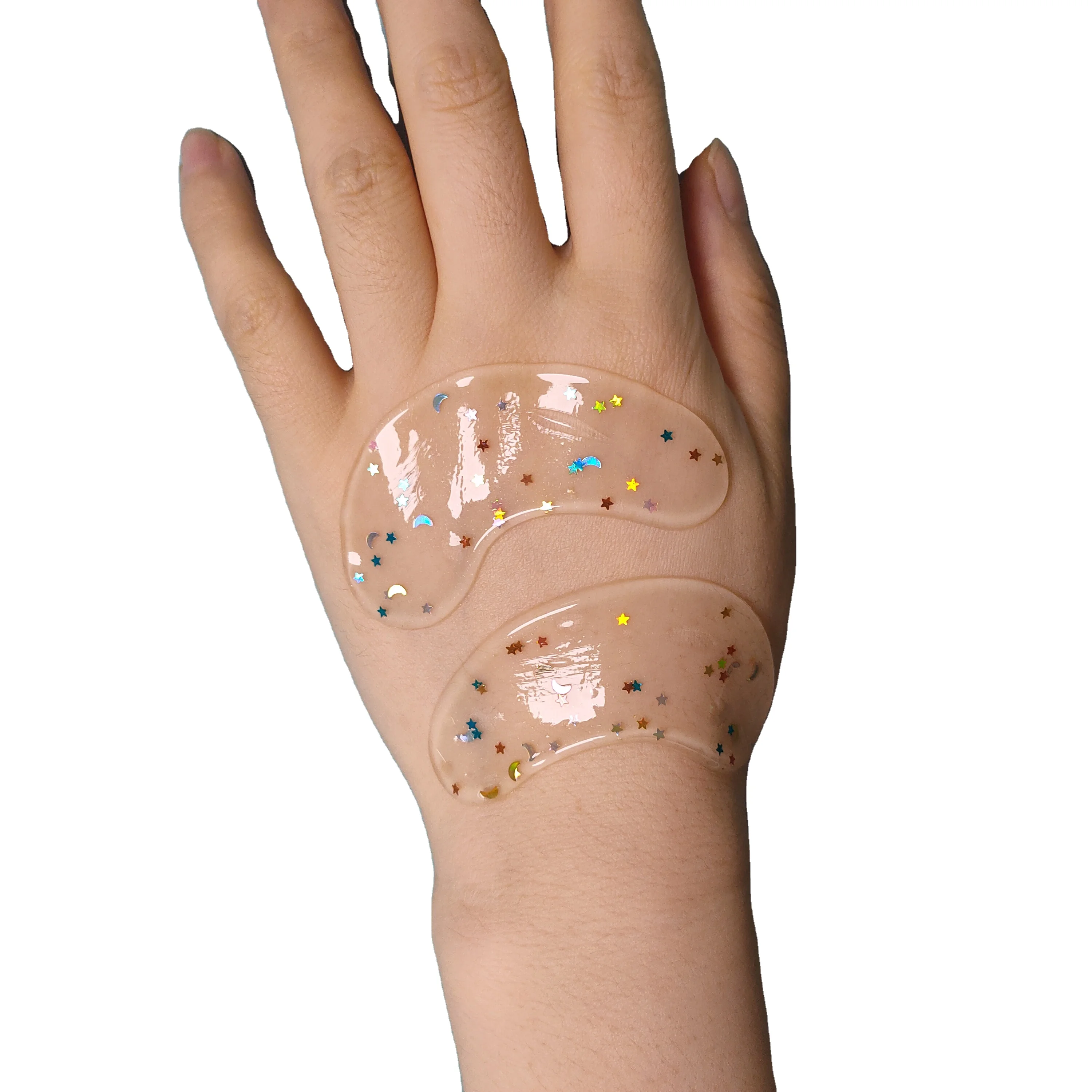 

Glitter skincare star glitter hydrogel under eye mask crystal gel pure bright star eye mask, Golden