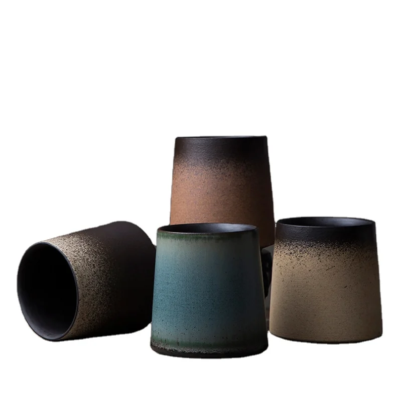 

Japanese Style Frosted Retro Pottery Coffee Cup, Like pictures