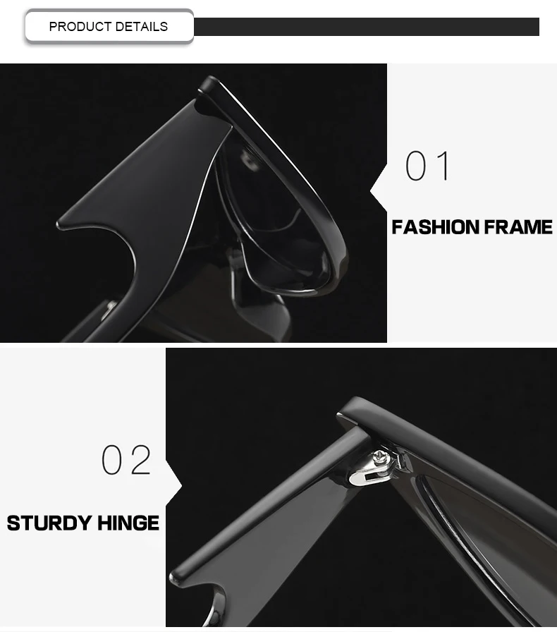 2019 Private Label PC Frame PC Lens Personality Cat Eye Sunglasses Women